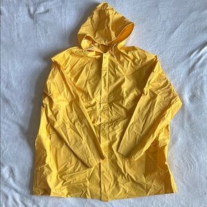 Classic Yellow Hooded Rain Jacket